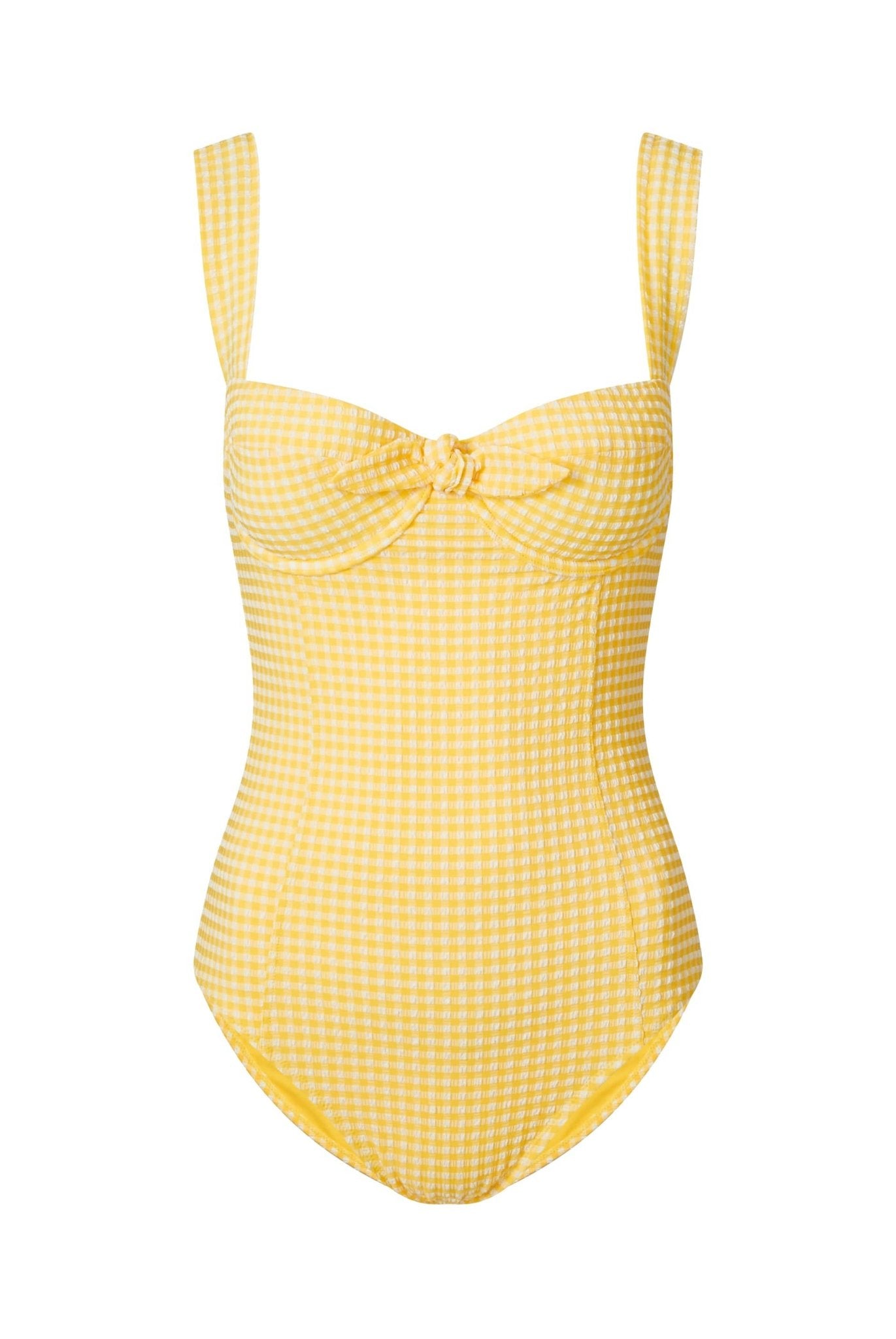 Cape Town Structured Cup One Piece in Yellow - Heidi Klein - UK Store