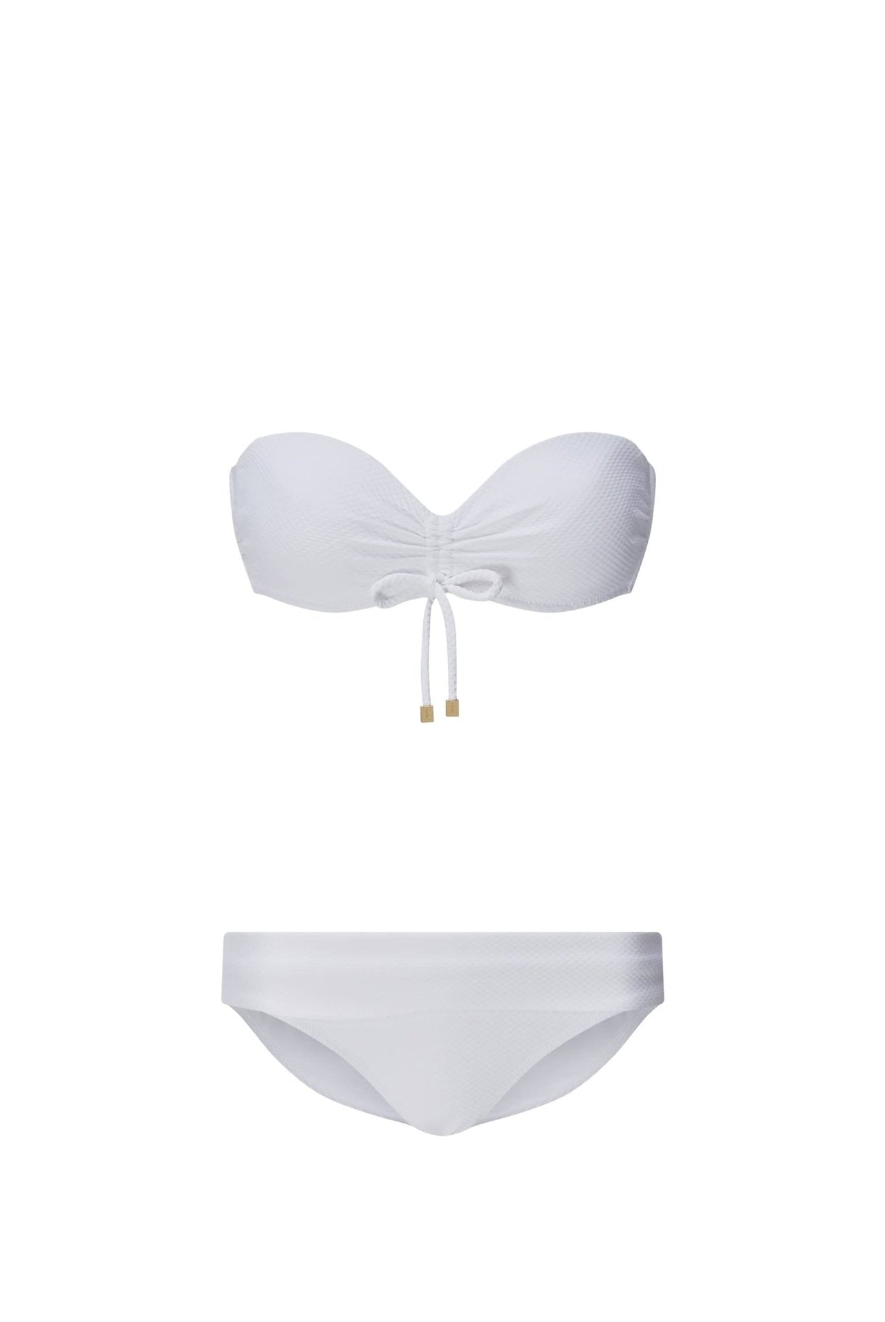 Melissa Odabash Ibiza White Slit Bandeau Bikini