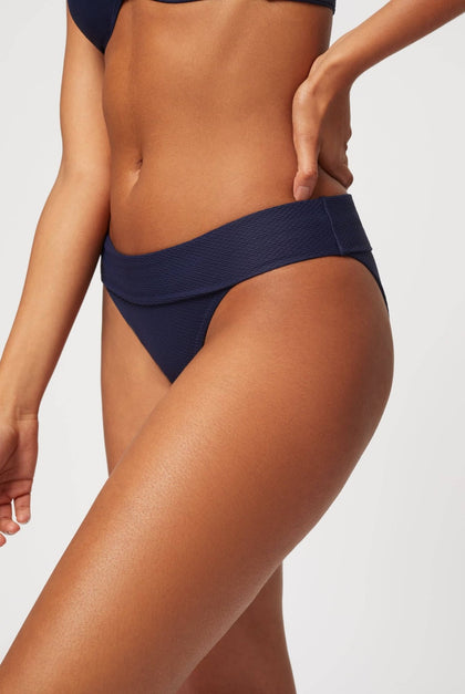 Heidi Klein - UK Store - Core Fold Over Bikini Bottom in Navy