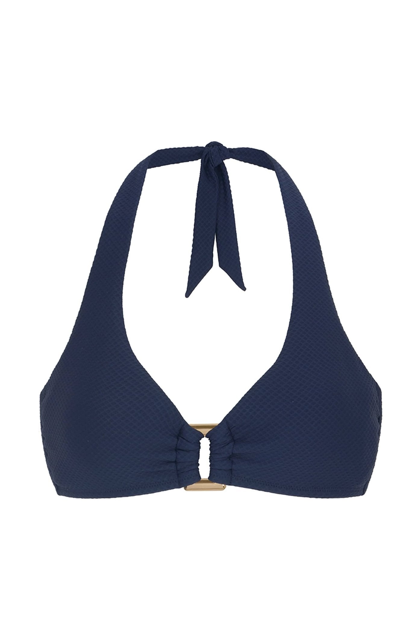 Core Halterneck Bikini Top in Navy - Heidi Klein - UK Store