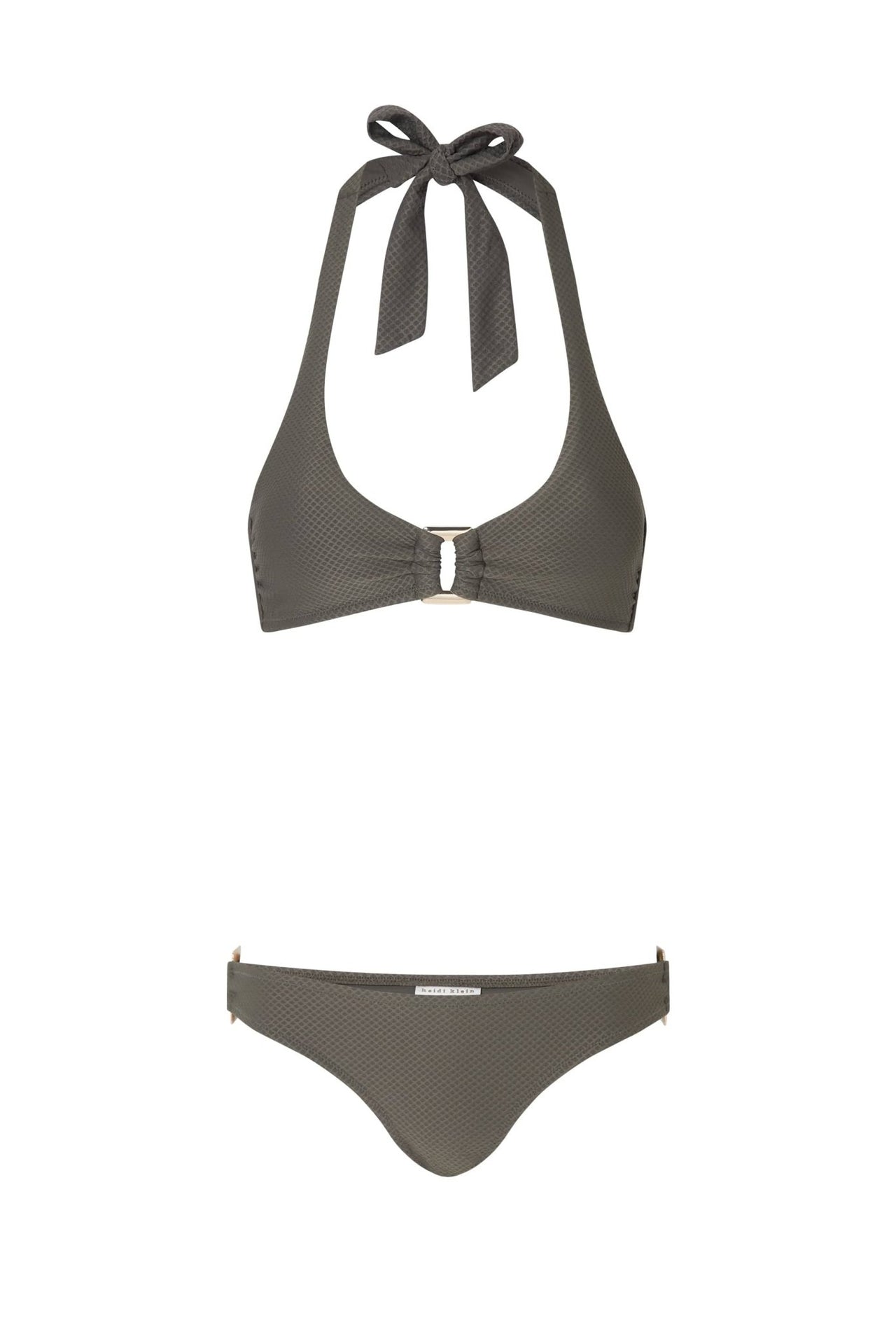 Core Halterneck Rectangle Bikini in Olive Green – Heidi Klein - UK Store