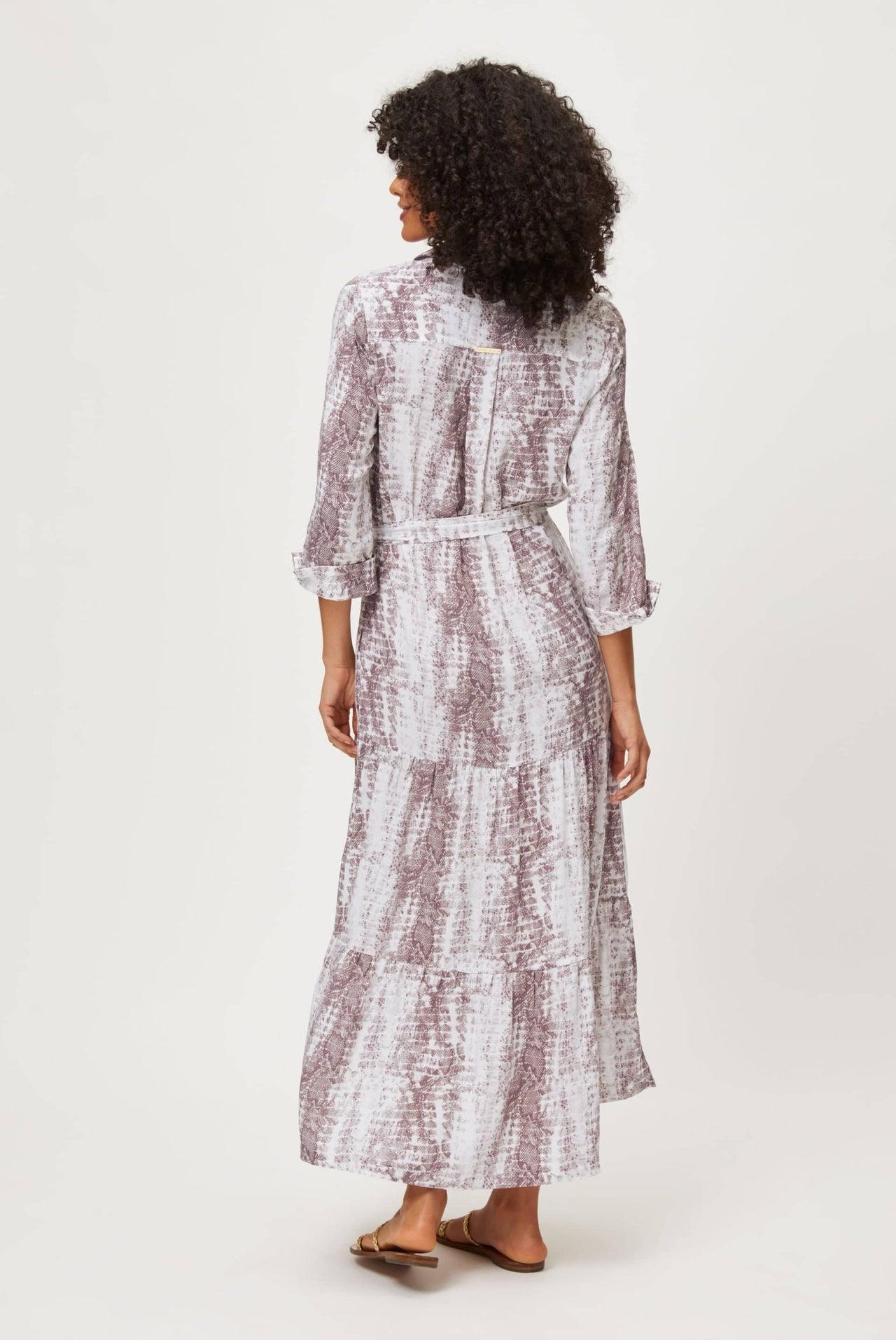 Kady Snake Print Shirt Dress