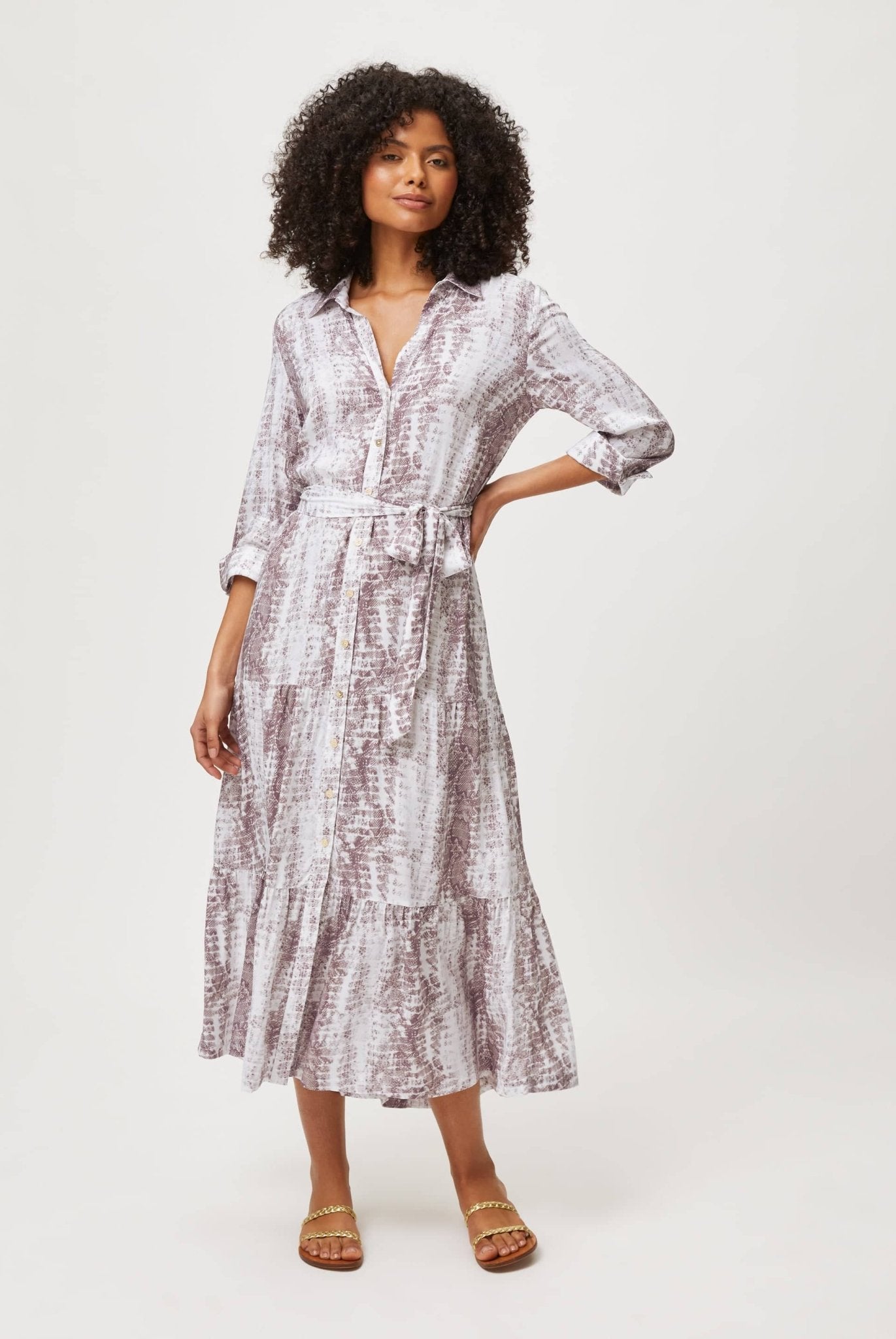 Snake Print Maxi Shirt Dress – Heidi Klein - Main Image