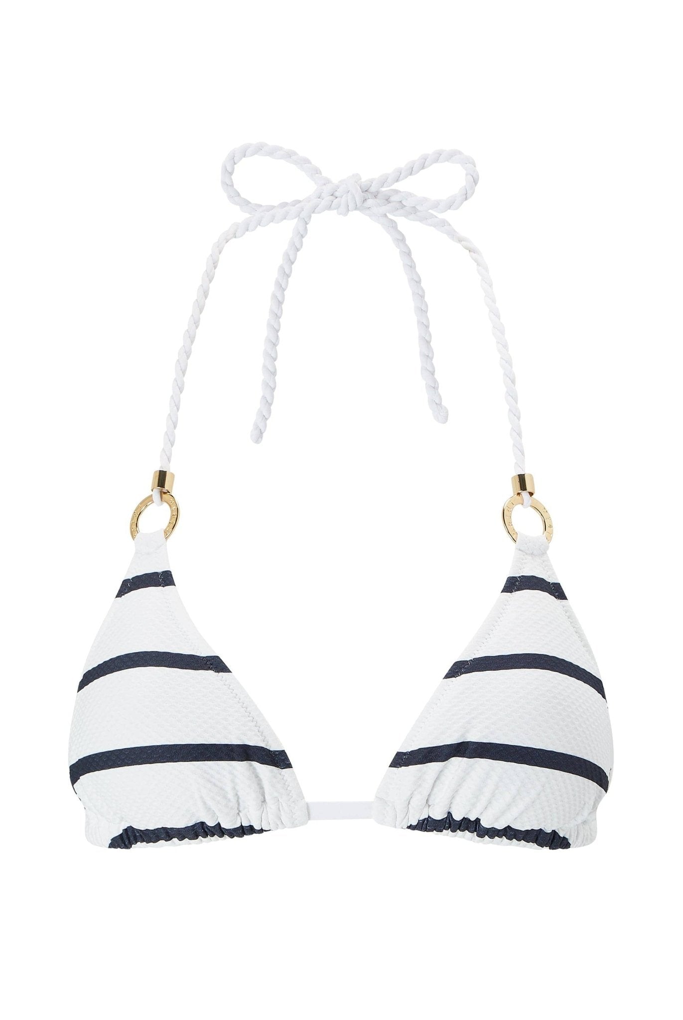 Core Ring Triangle Bikini Top in Nautical Stripe - Heidi Klein - UK Store