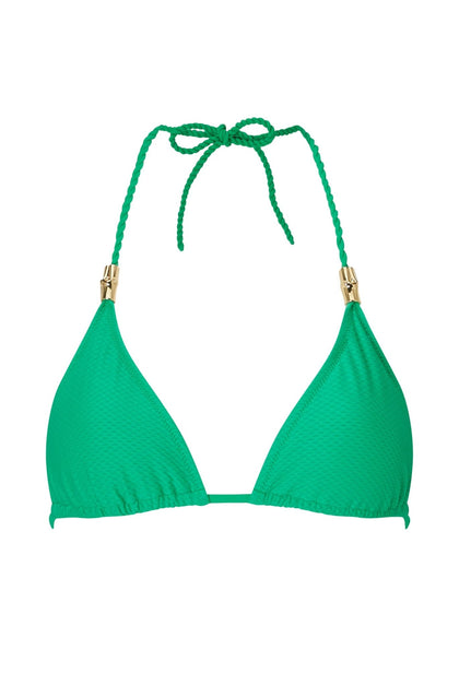 Heidi Klein - UK Store - Core Rope Padded Triangle Bikini Top in Jade