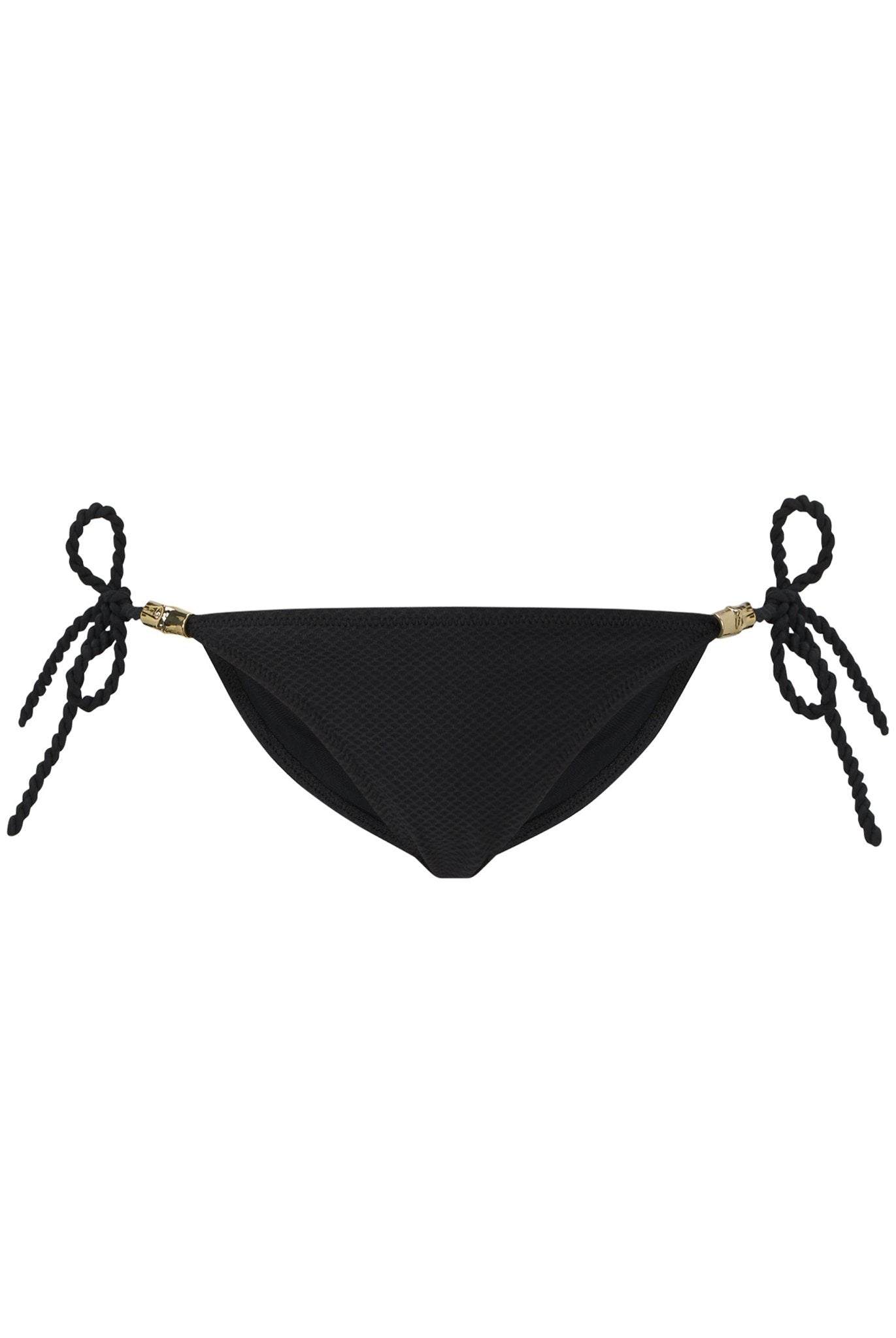 String Triangle Bottom Triangle Bikini Bottoms In Black - Heidi Klein Core Collection