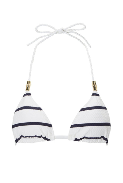 Heidi Klein - UK Store - Core Triangle Bikini Top in Nautical Stripe