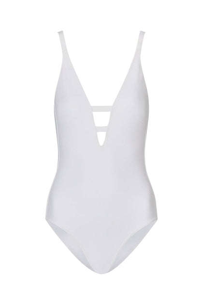 Heidi Klein - UK Store - White V-Neck Swimsuit