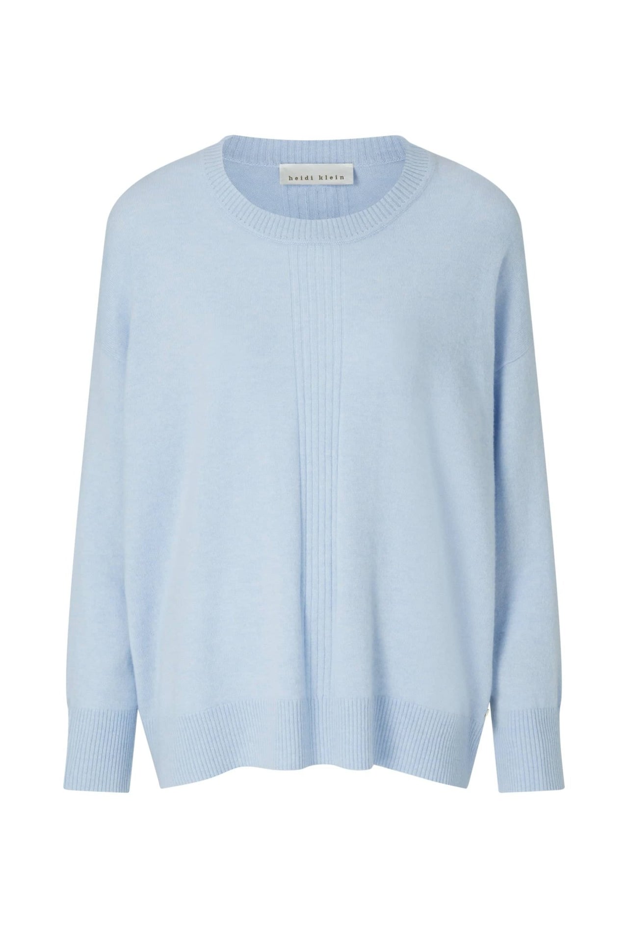 Malibu Crew Jumper in Blue made from 100% Cashmere - Heidi Klein ...