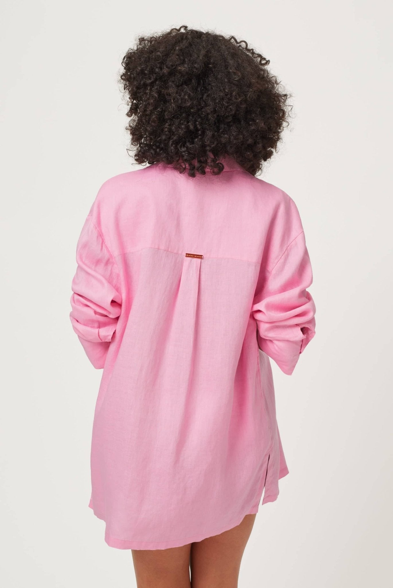 Marina Cay Linen Beach Shirt In Pink - Heidi Klein - UK Store