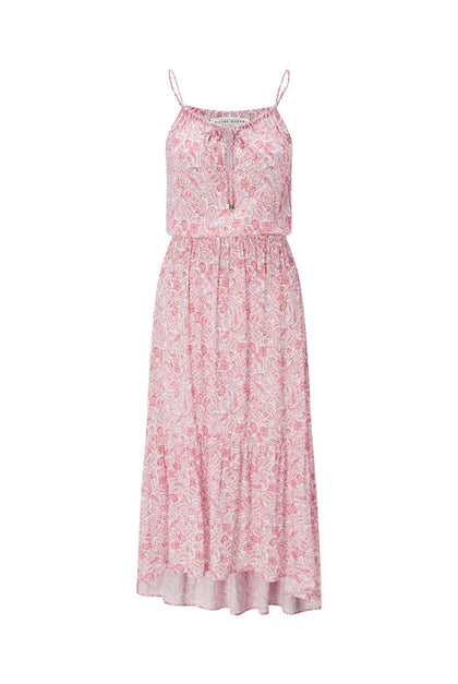 Heidi Klein - UK Store - Muskmelon Bay Tie-Front Frill Midi Dress In Pink
