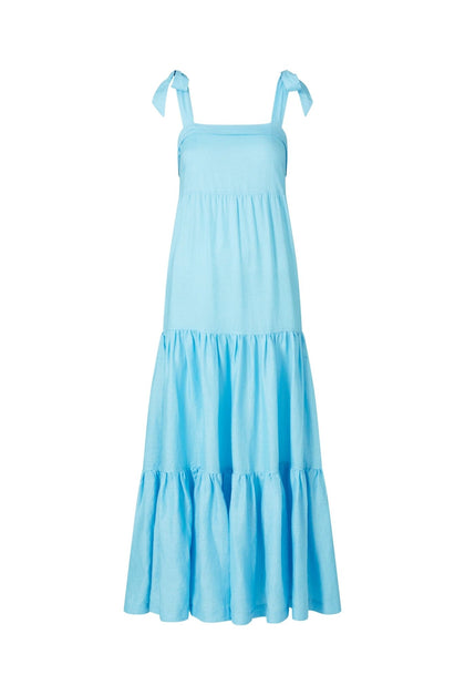 Heidi Klein - UK Store - Nungwi Beach Tie Shoulder Maxi Dress in Blue