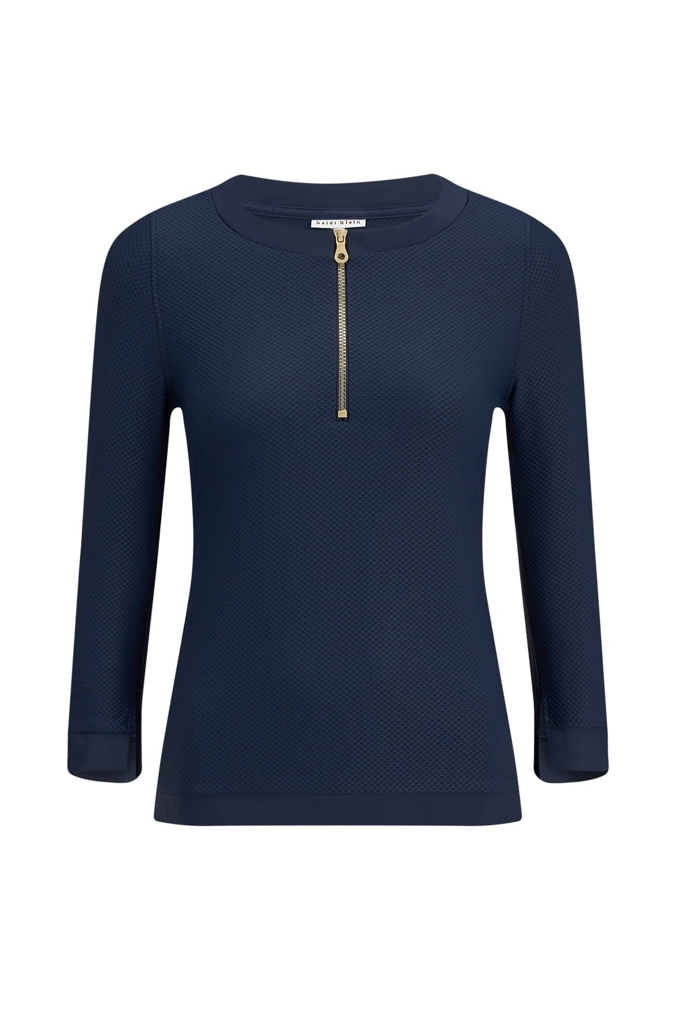 Orient Long Sleeve Vest in Navy Blue - Heidi Klein - UK Store