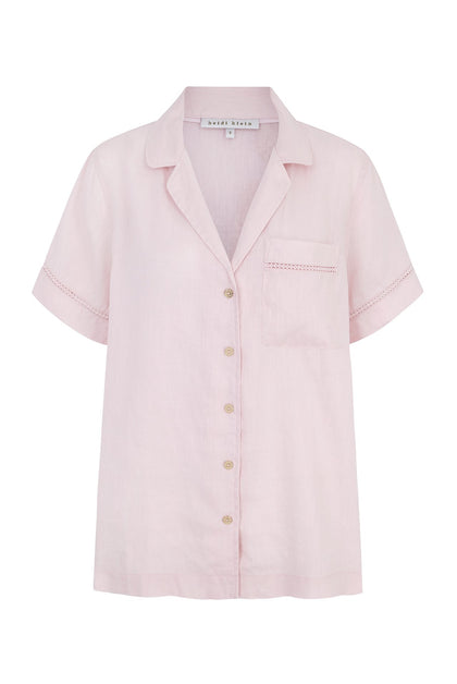 Heidi Klein - UK Store - Paignton Sands Short Sleeve Top and Shorts Set in Pink
