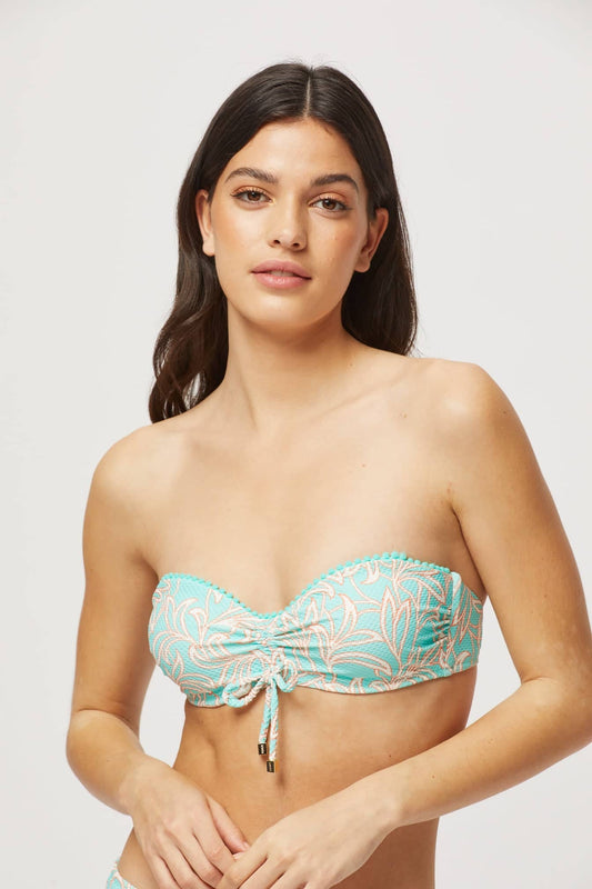Prickly Pear Ruched Bandeau Top - Heidi Klein - UK Store