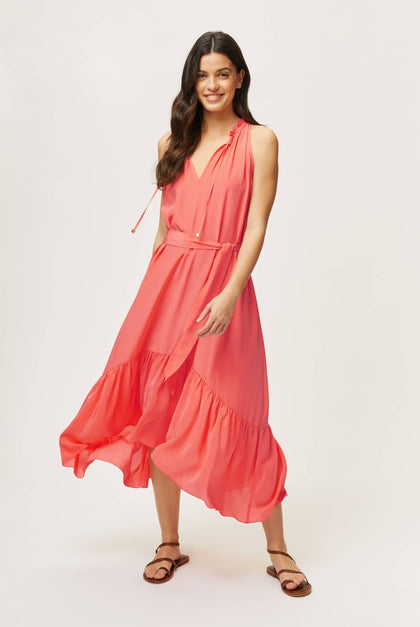 Heidi Klein - UK Store - Tortola Silk Frill Midi Dress