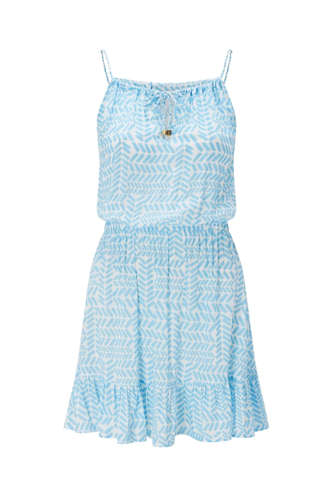 Zanzibar Tie Front Frill Mini Dress - Heidi Klein - UK Store